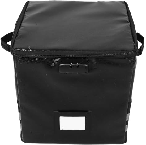ELAYARD Estuche Ignífugo para Guardar Discos de Vinilo con Cerradura Organizador Plegable con Compartimentos Caja Resistente al Polvo y Transporte Fácil para Almacenamiento Seguro de