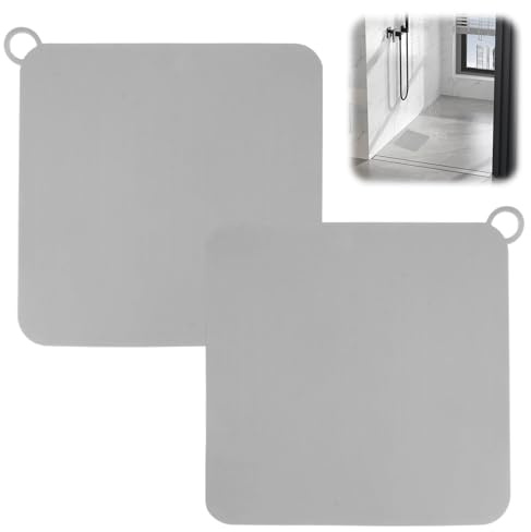 2 Piezas Tapa Desague Ducha, 20 * 20cm Tapón de Silicona,Tapón Ducha Antiolores,Tapón de Drenaje Universal para Baño,para Ducha y Lavabo, Baño, Cocina(Gris)
