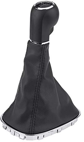 Fydun Pomos de Palanca de Cambios 5 Velocidades, Pomo de Cambio de Marchas para Coche Perilla de Cambio Manual con Cubierta a Prueba de Polvo para D