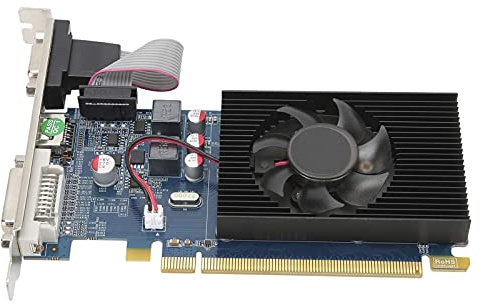 Dilwe HD6450 Grafikkarte, 2G 64 Bit DDR3 Grafik, rauscharm mit PCI Express 3.0 Steckplatz, für Desktop Computer