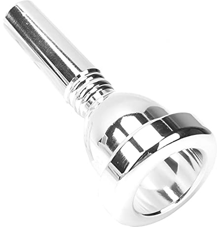 Mouthpiece en laiton argenté pour trombone, compatible avec la plupart des trombones à Pistons (Argent)