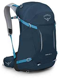 Osprey Hikelite Unisex Backpack, 26L, Atlas Blue, S/M