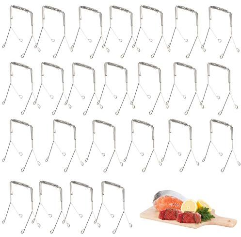 24 mollette per rouladen, in acciaio inox, riutilizzabili, come alternativa perfetta agli aghi per involtini o spiedini per involtini [24 pezzi]