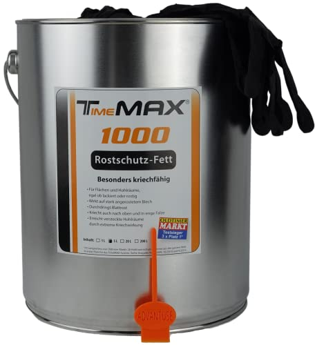 ADVANTUSE TimeMAX Hohlraumversiegelung Rostschutz Korrosionsschutz Sets - (1000er Fett 5L Gebinde mit Zubehör)