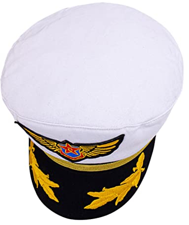 Abaodam -Kappe kindermütze kinder kappe Marinehut Partyhütte Pilotenmützen für Kinder Kostüm für Jungen Erwachsener Piratenhut Matrosenanzug bilden Damen Baumwolle Weiß