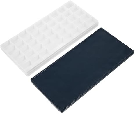 SEWACC Watercolor Mixing Box Wiederverwendbare Pigment Tray Fächer Für Aquarellfarben Für Künstler Schüler Und Hobbyisten Mit Deckel Schutz Vor Austrocknung