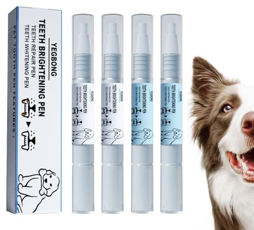 Lot de 4 brosses à dents pour chiens Pour enlever le tartre et améliorer la mauvaise haleine