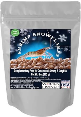 White River Bee Supply Shrimp Snowflakes & Shrimp Food (4 oz/113.4g)