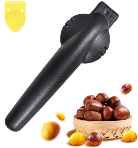 KYSUN Kastanien Clip, Maronizange, Maronen Schneider, Chestnut Kastanie Schneider, Esskastanien Schneider, Küchengeräte Trockenobst Öffner für Walnüsse Trockenobst Kastanien Nüsse Sheller (Schwarz)
