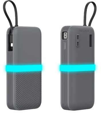 para CukTech CP25 Funda Protectora de Silicona Antiarañazos y Resistente al Polvo, Protector Portátil de Batería Externa para CukTech CP25, Carcasa Protectora Suave (Gris)