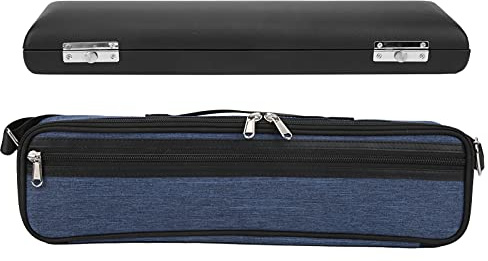 URSXODAWQ 16 Hole Flute Case Bag, Universal Flute Case Cover, Artificial Leather Protective Carry Bag with Oxford Cloth Lining, Lightweight Accessories for Musical Instruments