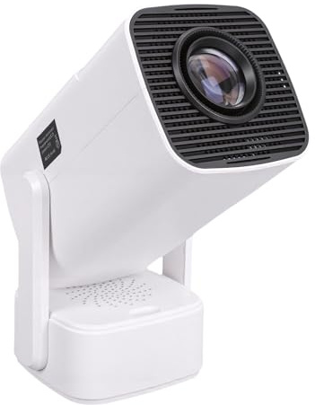 Luocute Smart Projektor, för 13.0 WiFi 6 5.4 200 ANSI 4K 1080P 720P HD Bärbar Projektor med Auto Correction 5W Högtalare, för Smartphone Laptop Hemmabio (#1)