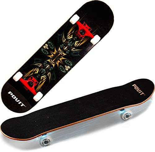 HIOD Skateboard Maple Deck ABEC-5 Karbonstahl Palin Bearing 98A-PU Rad Aluminium Magnesium One Stand Anti-Rutsch-Schleifpapier