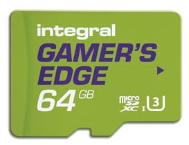 Integral 64GB Gamer's Edge Micro SD Card for the Nintendo Switch Load and Save Games Fast, Store Games, DLC & Save Data, Built for the Nintendo Switch, Switch Lite & Switch OLED To Give You The Edge