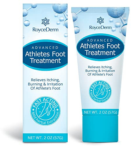 Roycederm Athleten Fußbehandlung, Sportler Fußcreme Extra Stärke, Fußpilzbehandlung, Fußreparaturcreme für gesunde Füße, Schnelle Linderung für Sportler Fußpilzinfektionen