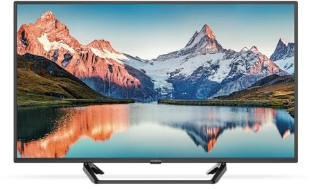 Strong - TV HD 24 (60 cm) SRT24HE4023C - 12 V ideale per roulotte, camper - Triplo sintonizzatore integrato - 2 porte HDMI (1 ARC) + 1 porta USB + Mini-AV + presa per antenna/satellitare - Nero