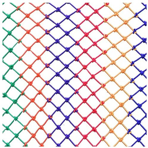Säkerhetsnät För Barn, Djurleksak, Trappräcke, Färgglad Nylon Balkongnät Lastnät Klätternät För Trädkoja Dekorativt Nät För Klättring(Size:1 * 3m(3 * 10ft),Color:Färgstark)