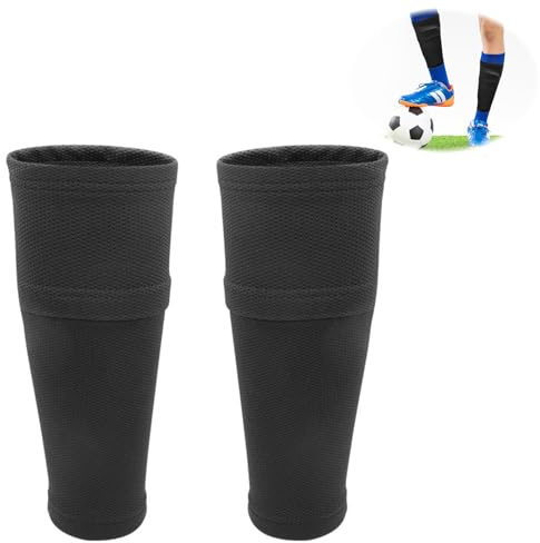 Yuqilin Fútbol Espinilleras Calcetines Negro Mini Espinilleras Futbol