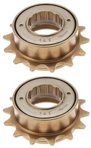 VGOL 2PCS 14T Pignon de Volant d'inertie de Vélo à Vitesse Unique Filetage de 34 Mm Volant d'inertie de Vélo Adapté Aux Vélos BMX avec Axes de 10 Mm Et Adapté Aux Vélos de Route de Montagne