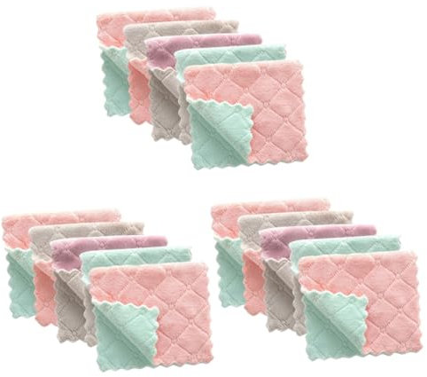 FRCOLOR 15 Piezas Trapo para Fregar Platos Trapos de Fibra paños de Cocina de Fibra Trapos de Microfibra bayeta limpiacristales paño de Cocina de Microfibra paño de Cocina sin Pelusa
