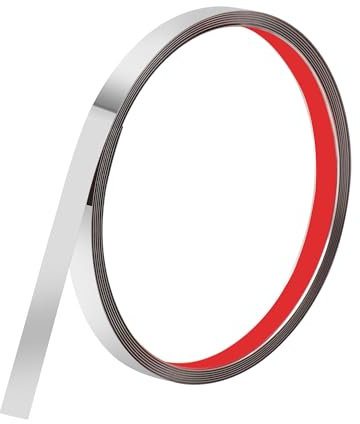 300 * 1cm Moulure Murale en Acier Inoxydable, Adhésif Moulure, Baguette de Finition Adaptée aux Murs, Cheminées, Cadres Photo, Artisanat et Décoration de La Maison(Argent)