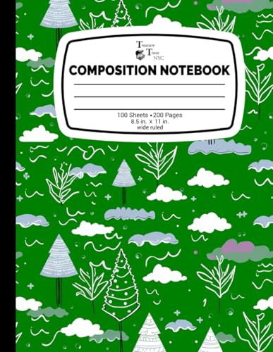 Scenic Evergreen Tree Green Composition Notebook
