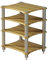 HiFi-Regal, AV-Regal, 4 Etagen, TV-Ständer für Verstärker und Lautsprecher, Braun, B 60 x 48 x 85 cm, stabiler Geräteschrank und Audio-Rack für Heimkino-System