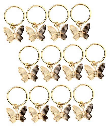 PACKOVE 12 Piezas Accesorios de Joyería para Cabello con Anillos para Trenzas y Dreadlocks Adornos de Diy para Tocados para Fiestas y