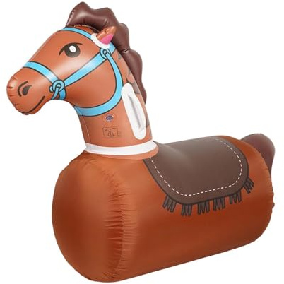 Inflatable Bouncy Animal, Bouncy Toy For Kids Hopping Horse Animal Hopper Balance Training Toy For Girls Boys Indoor Outdoor Garden Yard