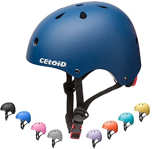 CELOID Kids Bike Helmet,Youth Skateboard Helmets for Ages 10-14-16 Years Boys Girls,Adjustable Multi-Sport Bicycle Skateboarding Football Roller Skating Scooter Rollerblade Balance Bike Helmet,Navy