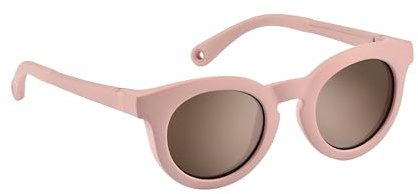 BÉABA, Gafas de Sol para Niño 2-4 Años, Protección 100% UV - CAT 3, Protección Lateral, Confort Óptimo, Patillas Ajustables 360°, Adaptables a la Vista, Colección Retro, Happy, Dusty Rose