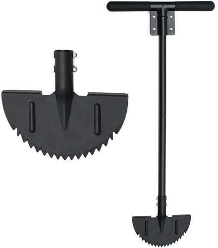 Starbover Herramienta para bordear césped, cortador manual de bordes de césped de 93 cm, herramienta de borde de césped de mano de media luna con dientes de sierra afilados, para acera, patio, jardín,