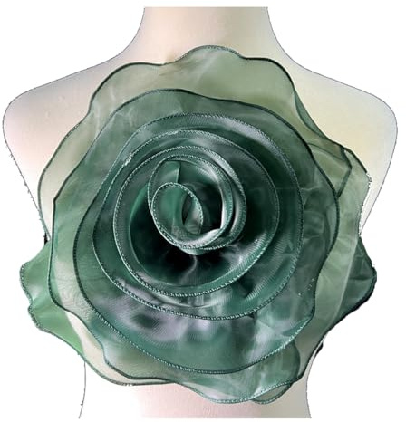 AMateschitz konstgjorda blommor tyg blommor brosch nål kläder tillbehör simulering blomma bröllop pyssel blommor handled blomma för fest alla hjärtans dag gör-det-själv dekoration mörkgrön 26 cm