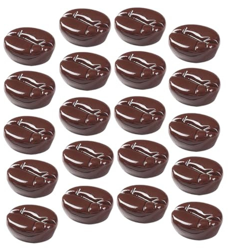 PHENOFICE 25pcs Artificial Coffee Beans for Crafts Realistic Food Model Accessories for Home Decor Photography Props and Bakery Decoration