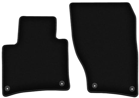 Wielganizator Velours Vorne Fußmatten passend für Porsche Cayenne II (2010-) | Qualität: Basic - Genaue Passform, rutschfeste Untregrund 2-teilig - Schwarz