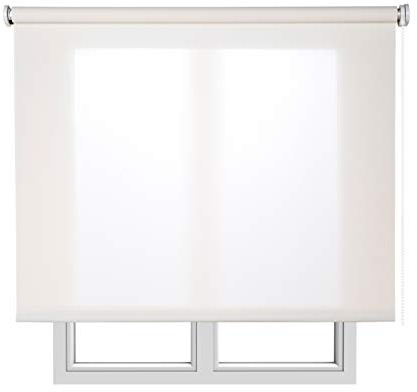 Estor Enrollable Screen de Alta Gama Resistente al Sol y Aislante Térmico, Visibilidad en Exterior y Privacidad en Interior, Estores Enrollables Resistentes STORESBASIC Blanco Nieve 140x180