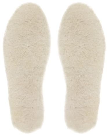 riemot Genuine Sheepskin Insoles Warm Wool Inserts Beige EU39（UK6） | Australian Sheepskin Insoles with Soft Wool Fleece, Warm Cosy Replacement Inner Soles for Boots,Shoes,Slippers