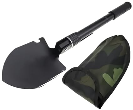 1PC Pala da ingegnere Pala militare Pala da esterno multifunzionale pieghevole Pala militare Veicolo Campeggio Pesca Pala Piccone