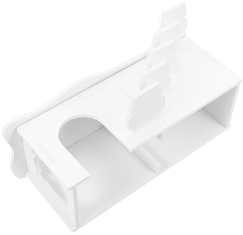 Mipcase Maison pour Hamster en PVC Blanc Échelle, Cabane Résistante à l'usure pour Jouer et Se Reposer Toute L'année