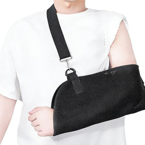 Tutore Braccio Regolabile Fascia Porta Braccio Traspirante Immobilizzatore Spalla per Lesioni Cuffia dei Rotatori Lussazione e Post Operatorio Supporto Leggero e Imbottito Uomo Donna