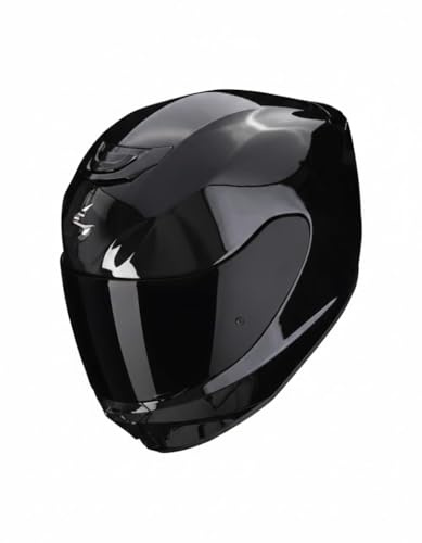Scorpion Exo-391 Solid Negro Brillo | Casco de Moto Integral Unisex Hombre y Mujer Homologado ECE 22.06 (XS)