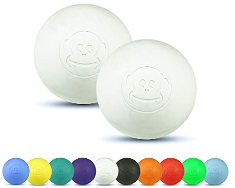 Captain LAX Massageball Original - Lacrosseball 2er Set, aus Hartgummi, mit den Maßen 6 x 6 cm geeignet für Triggerpunkt- & Faszienmassage/Crossfit