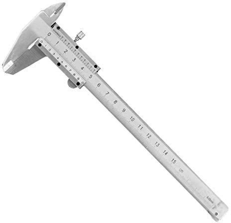 VBESTLIFE Calibre Vernier, 0-150 mm / 0.02 mm de Alta precisión, Calibre Vernier de Metal de Acero al Carbono, Herramienta de medición de Calibre micrométrico