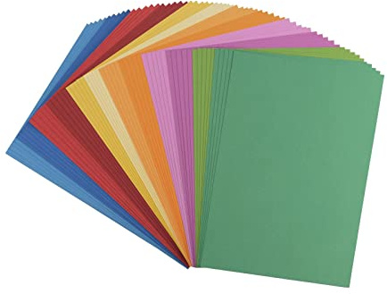 Vaessen Creative 2927-308 Florence Cardstock papper, färgblandning Basic, 216 gram/m², DIN A4, 60 stycken, textur, för scrapbooking, korttillverkning, stansning och andra pappershantverk, multi