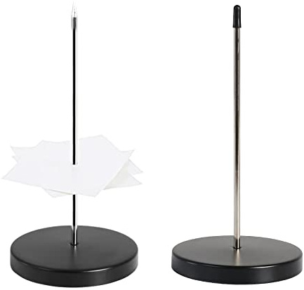 KOSHIFU 2PCS Pique-Note En Métal Porte-Mémo Pique-Fiches Porte Mémo Attache Mémos Fourchette Mémo Fourche à Facture pour Factures Porte-Tickets de Restaurant Factures Papier Reçus Bureaux