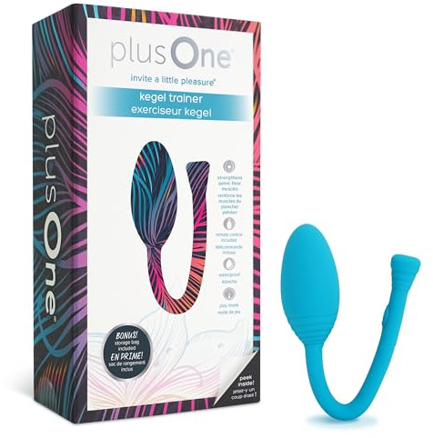 plusOne Kegel Trainer Ball for Women, Pelvic Floor Trainer, Strengthen Muscles with 5 Vibration Modes & LED Indicator. Tightening & Control Kegel Device, Bladder Control, USB Charging, Silicone