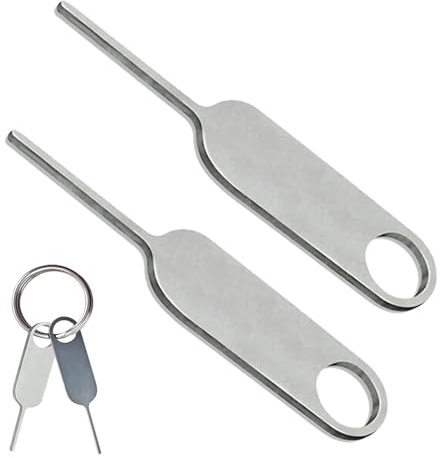 2 Pcs Universal SIM Card Removal Tool Tray Ejector Pin and Alro Nest Doorbell Security Reset Removal Tool Needle Opener, Sim Eject Tool for All Cell iPhones Google Samsung, Mobile, inclued Key Ring