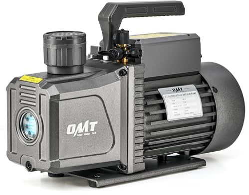 Orion Motor Tech 2 Stage Vacuum Pump, 9 cfm 3/4 hp HVAC Rotary Vane Vacuum Pump with 1.5 Micron Ultimate Vacuum, Two Stage Air Vacuum Pump for R22 R134a R410a HVAC Servicing