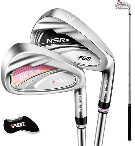 Ferri da golf da donna in carbonio/acciaio #7 Iron – mazza da golf ad alte prestazioni per golfisti femminili (con albero in acciaio, nero)