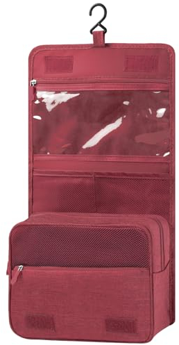 AiQInu Kulturbeutel zum Aufhängen, Kulturtasche Unisex Faltbare Waschtasche Kosmetiktasche Reisezubehör mit Haken für Damen und Herren